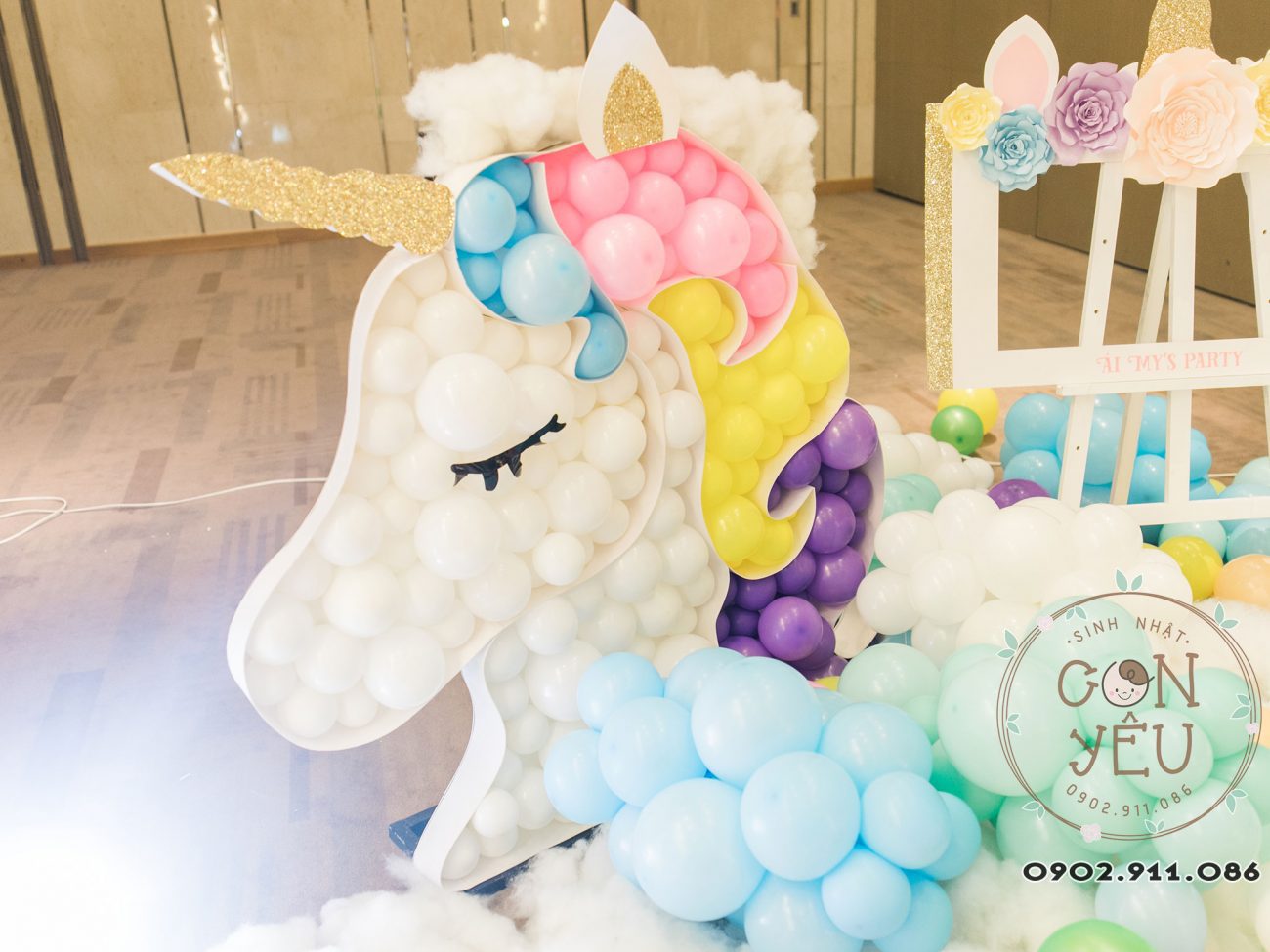 Trang trí thôi nôi chủ đề Unicorn cho bé Ái MyTrang trí thôi nôi chủ đề Unicorn cho bé Ái My