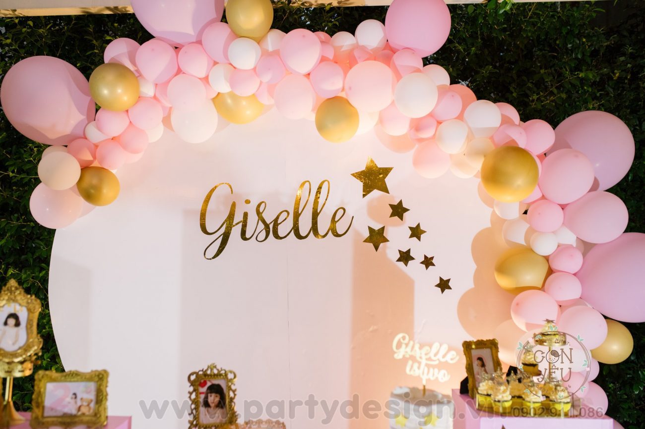 Trang trí sinh nhật phong cách bong bóng - Giselle