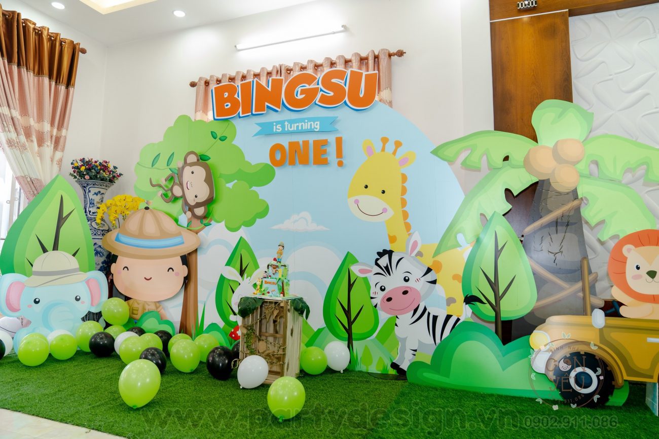 Trang trí sinh nhật chủ đề Safari - BingSu