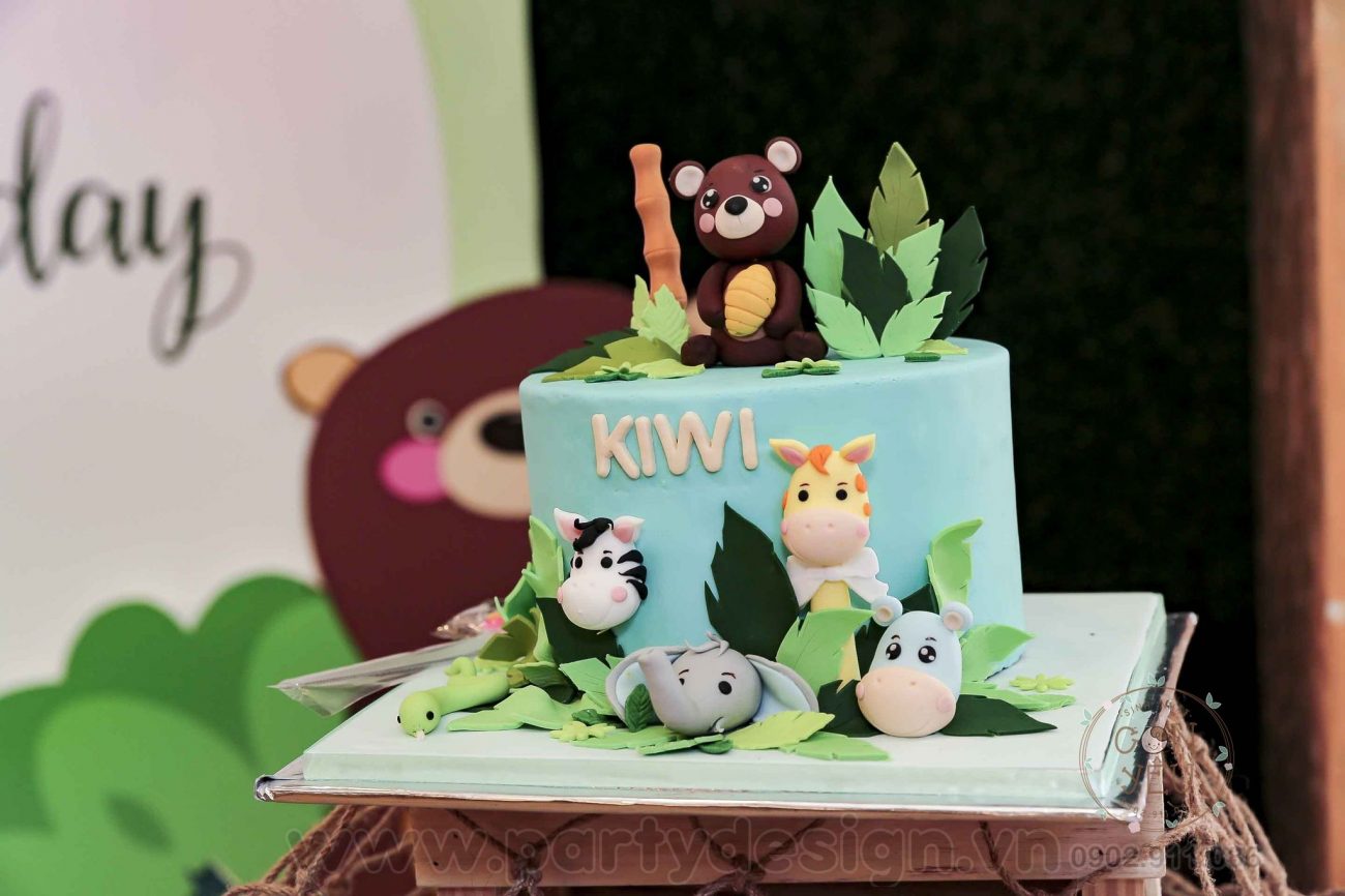 Trang trí sinh nhật bé trai chủ đề Safari-Kiwi