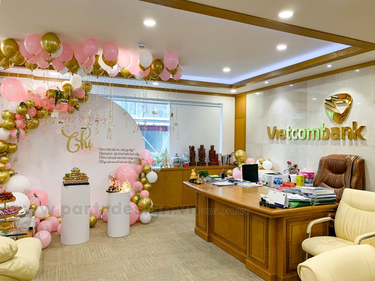 Trang Trí Sinh Nhật cho Giám Đốc Chi Nhánh Vietcombank