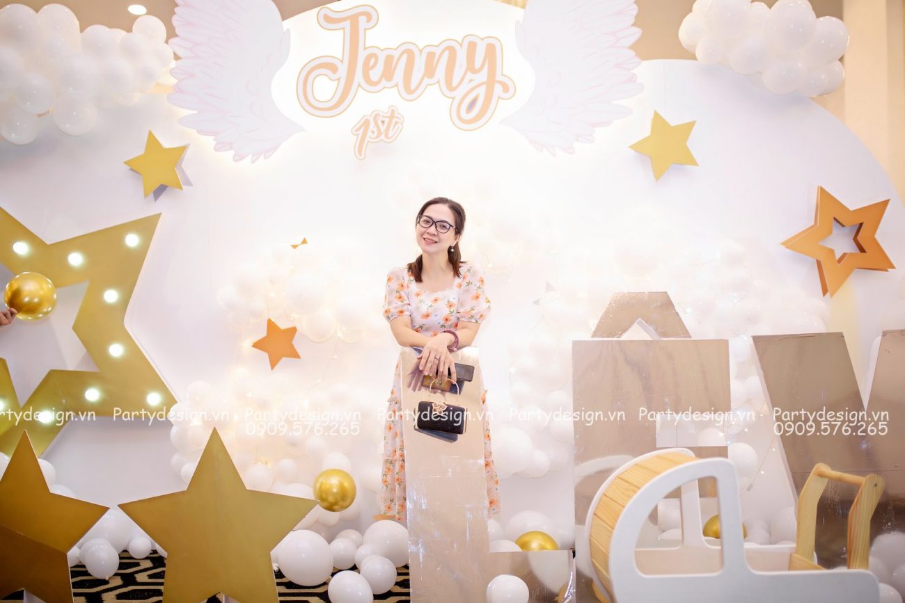 Trang trí thôi nôi - sinh nhật chủ đề Thiên Thần - bé Jenny