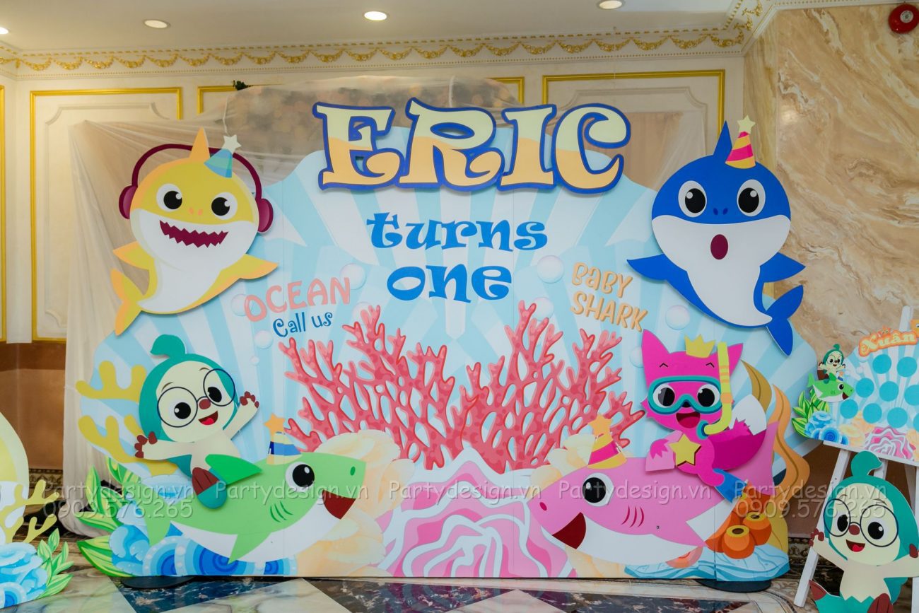 Trang trí sinh nhật Baby Shark - Eric