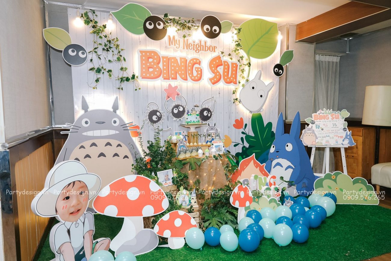 Trang trí sinh nhật thỏ Totoro - Bing Su