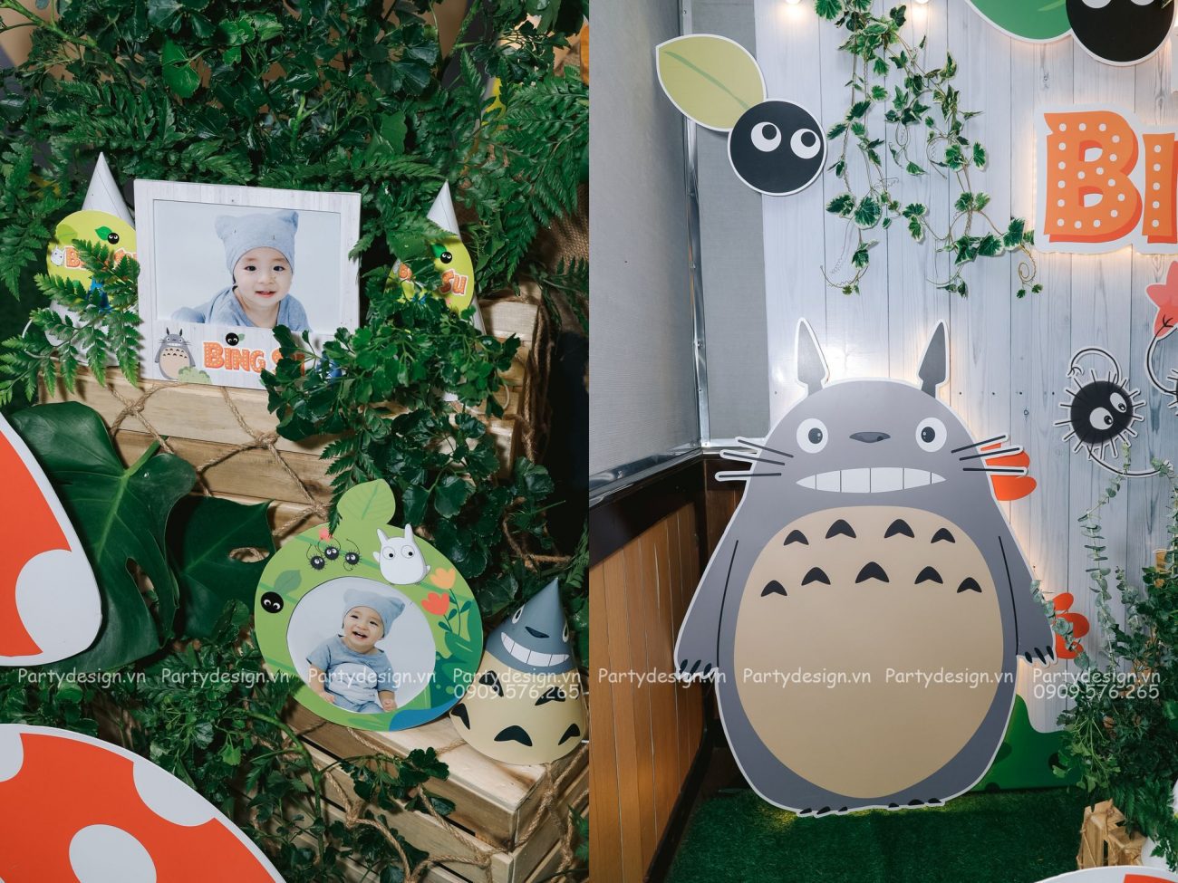 Trang trí sinh nhật thỏ Totoro - Bing Su