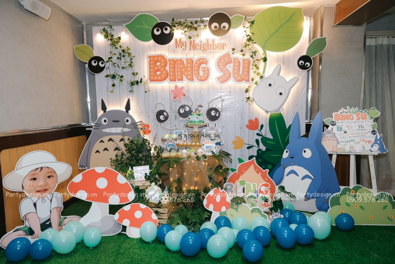 Trang trí sinh nhật thỏ Totoro - Bing Su