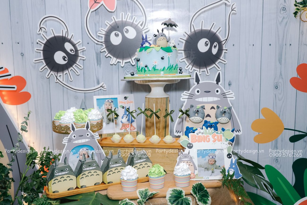 Trang trí sinh nhật thỏ Totoro - Bing Su