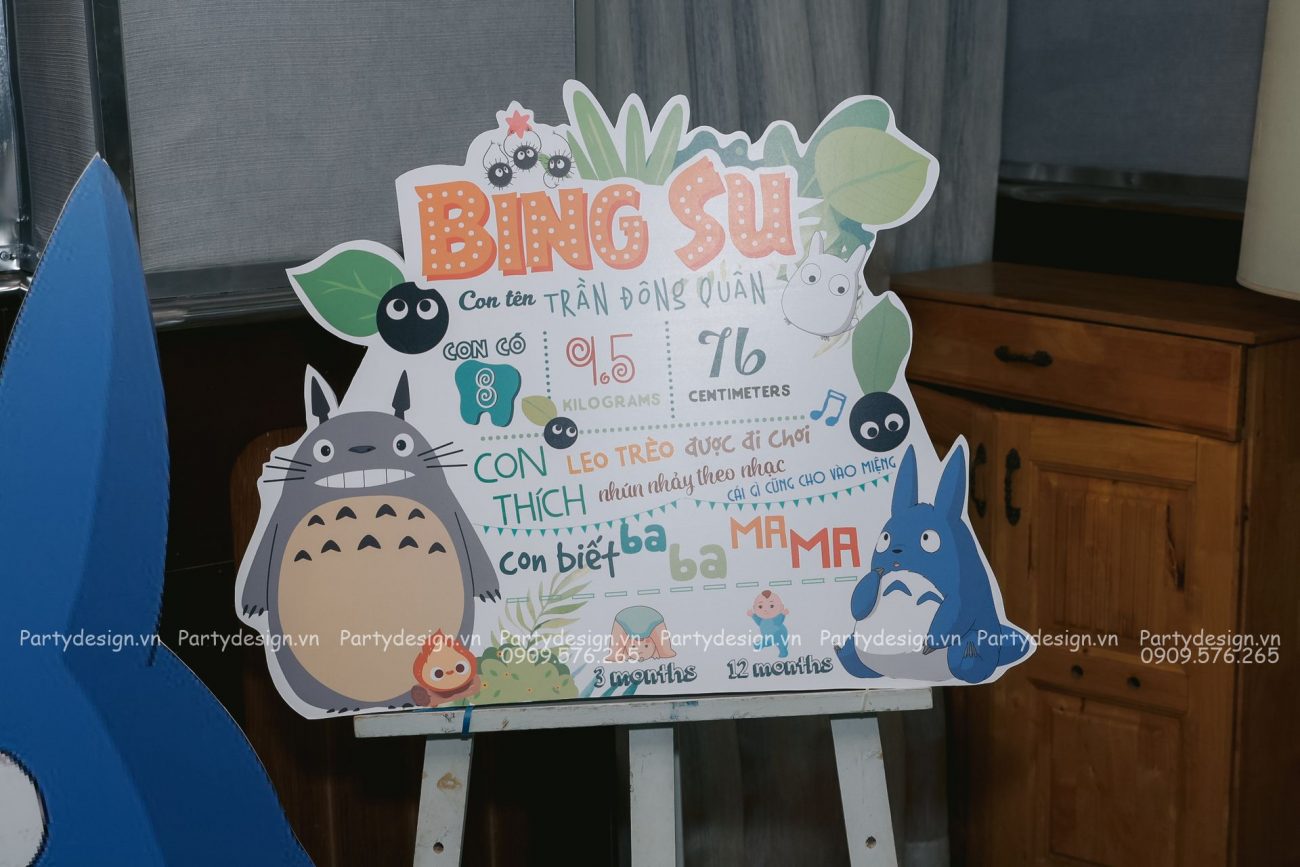 Trang trí sinh nhật thỏ Totoro - Bing Su