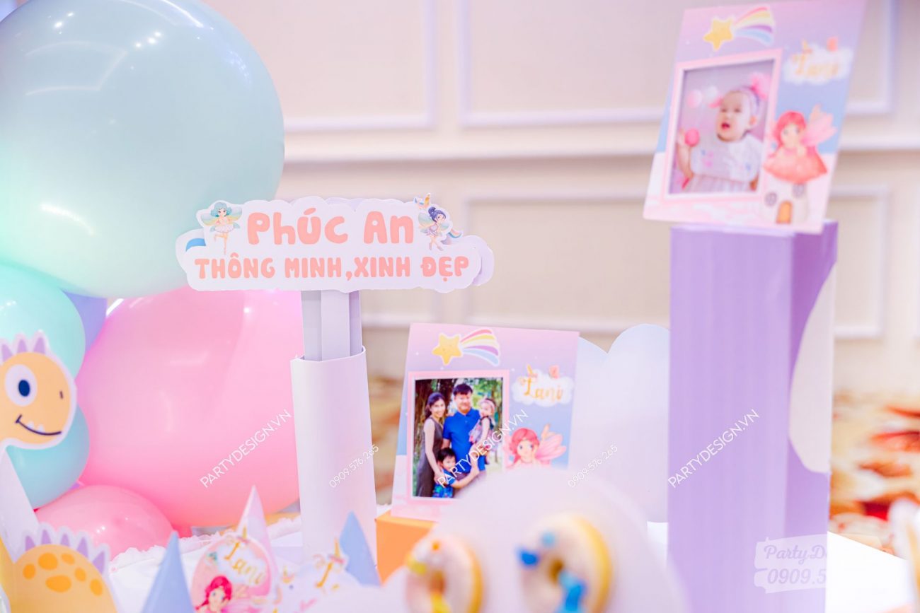 Trang trí sinh nhật chủ đề Công Chúa & Unicorn - bé Lani