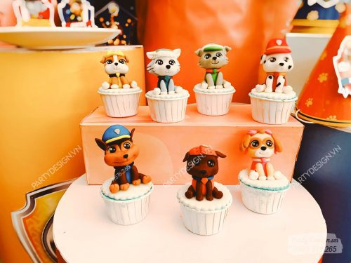 Bánh cupcake sinh nhật bé trai Paw Patrol