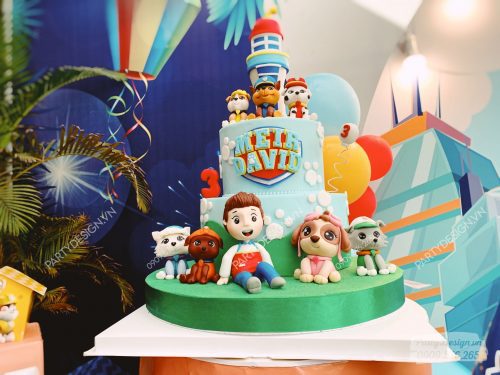 Bánh kem sinh nhật bé trai Paw Patrol