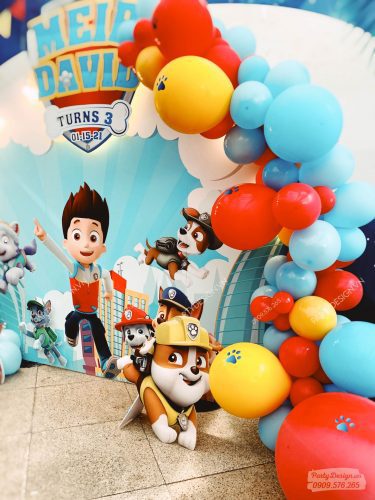 Trang trí sinh nhật bé trai Paw Patrol