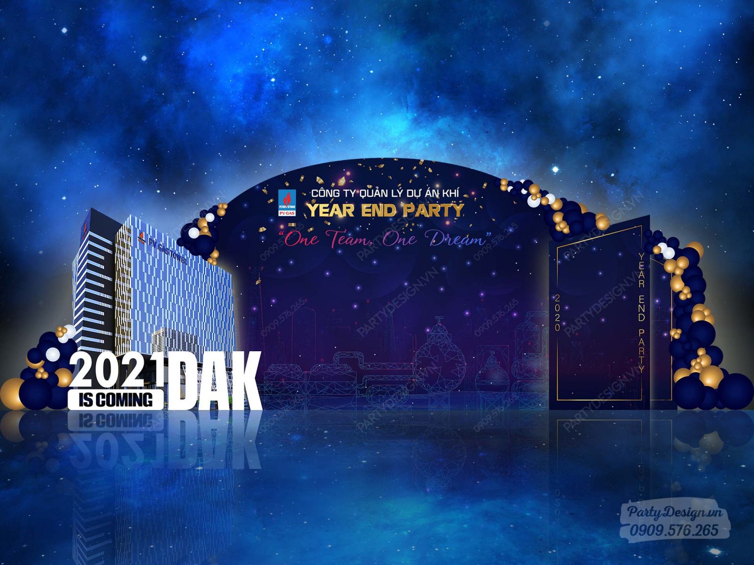 Dịch vụ trang trí Year End Party 2021 2022, tất niên, sinh nhật công ty