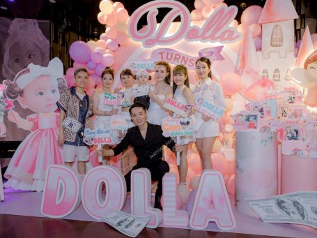 Hashtag trang trí tiệc sinh nhật chủ đề Công chúa & Dollar - bé Dolla
