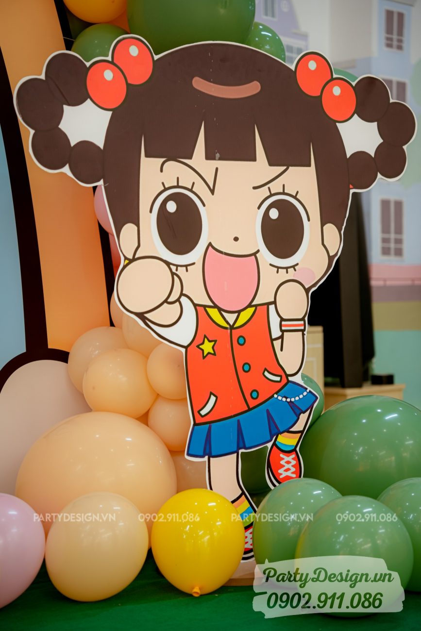 Chibi trang trí sinh nhật chủ đề Xin chào Jadoo - bé Bơ