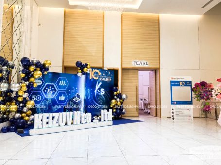 Mẫu backdrop sinh nhật công ty, màu xanh dương, công nghệ và hiện đại - Keizuvn (2)