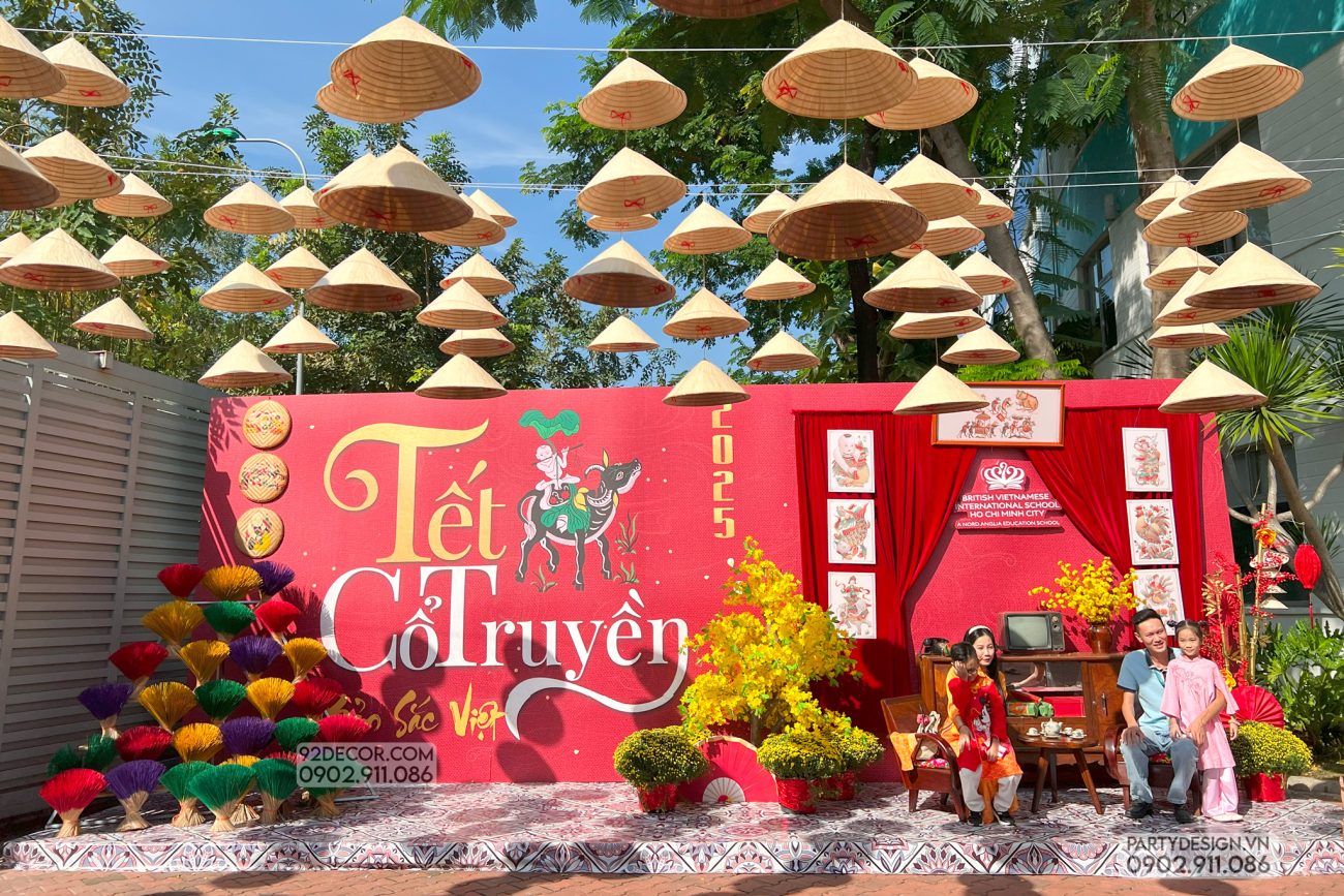 Trang trí backdrop Tết cổ truyền Việt Nam - BVIS (13)