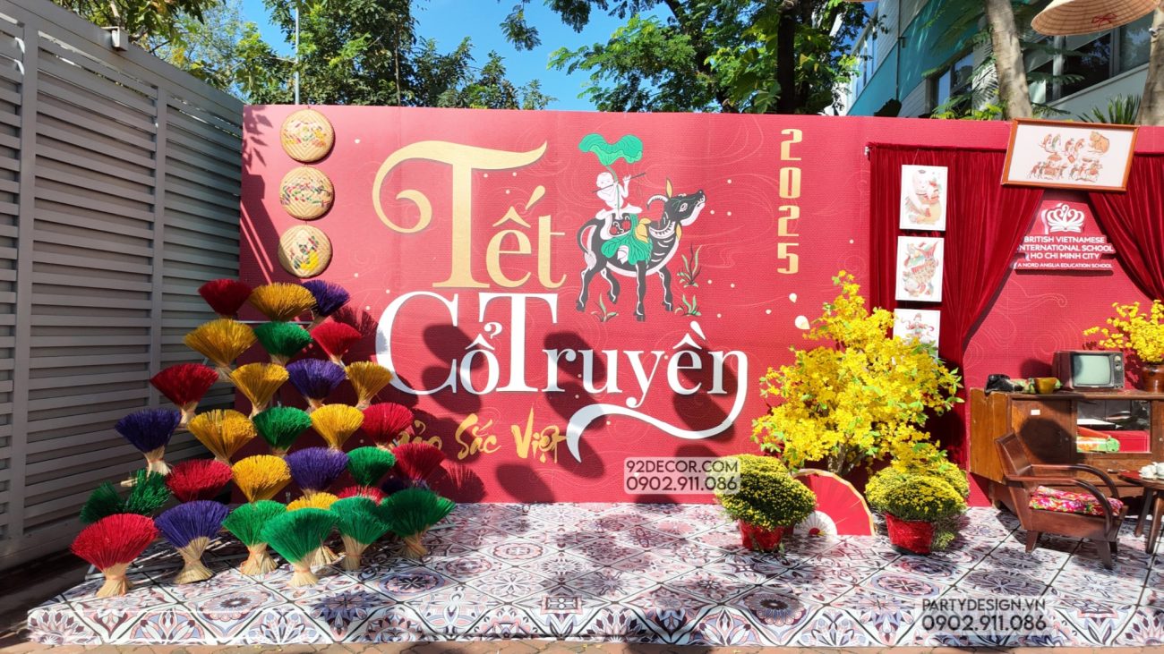 Trang trí backdrop Tết cổ truyền Việt Nam - BVIS (5)
