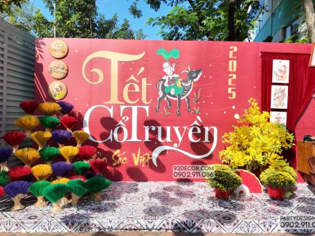 Trang trí backdrop Tết cổ truyền Việt Nam - BVIS (5)