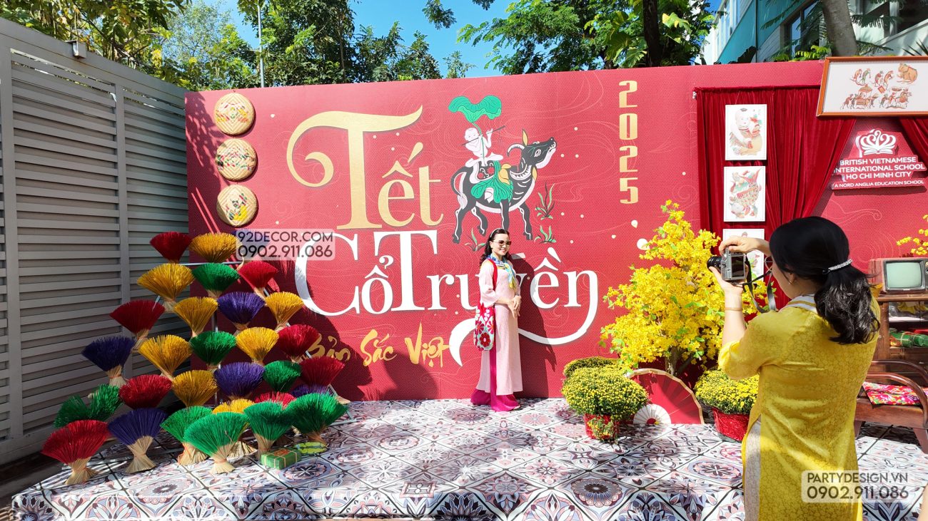 Trang trí backdrop Tết cổ truyền Việt Nam - BVIS (8)